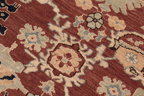 handmade Traditional Kafkaz Rust Blue Hand Knotted RECTANGLE 100% WOOL area rug 8x10