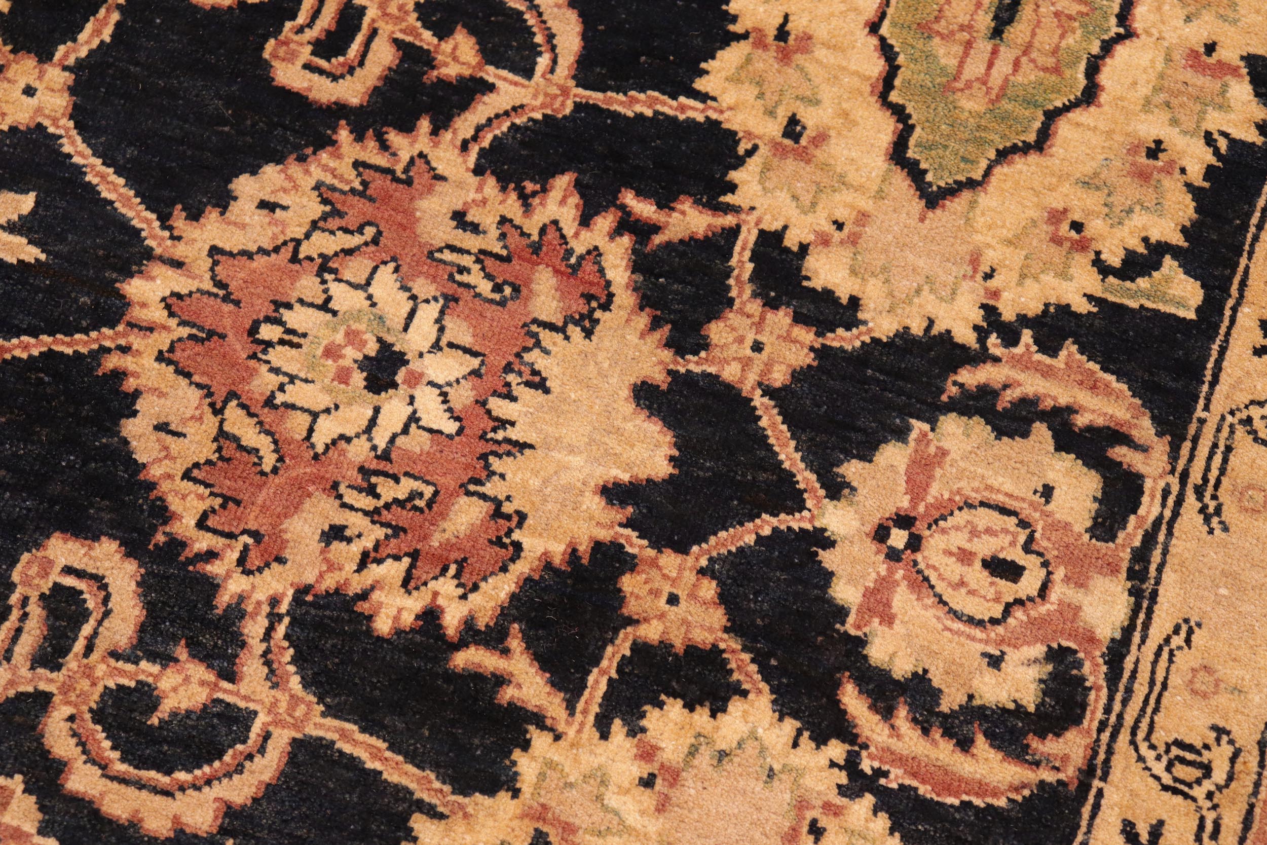 handmade Traditional Kafkaz Blue Rust Hand Knotted RECTANGLE 100% WOOL area rug 8x11