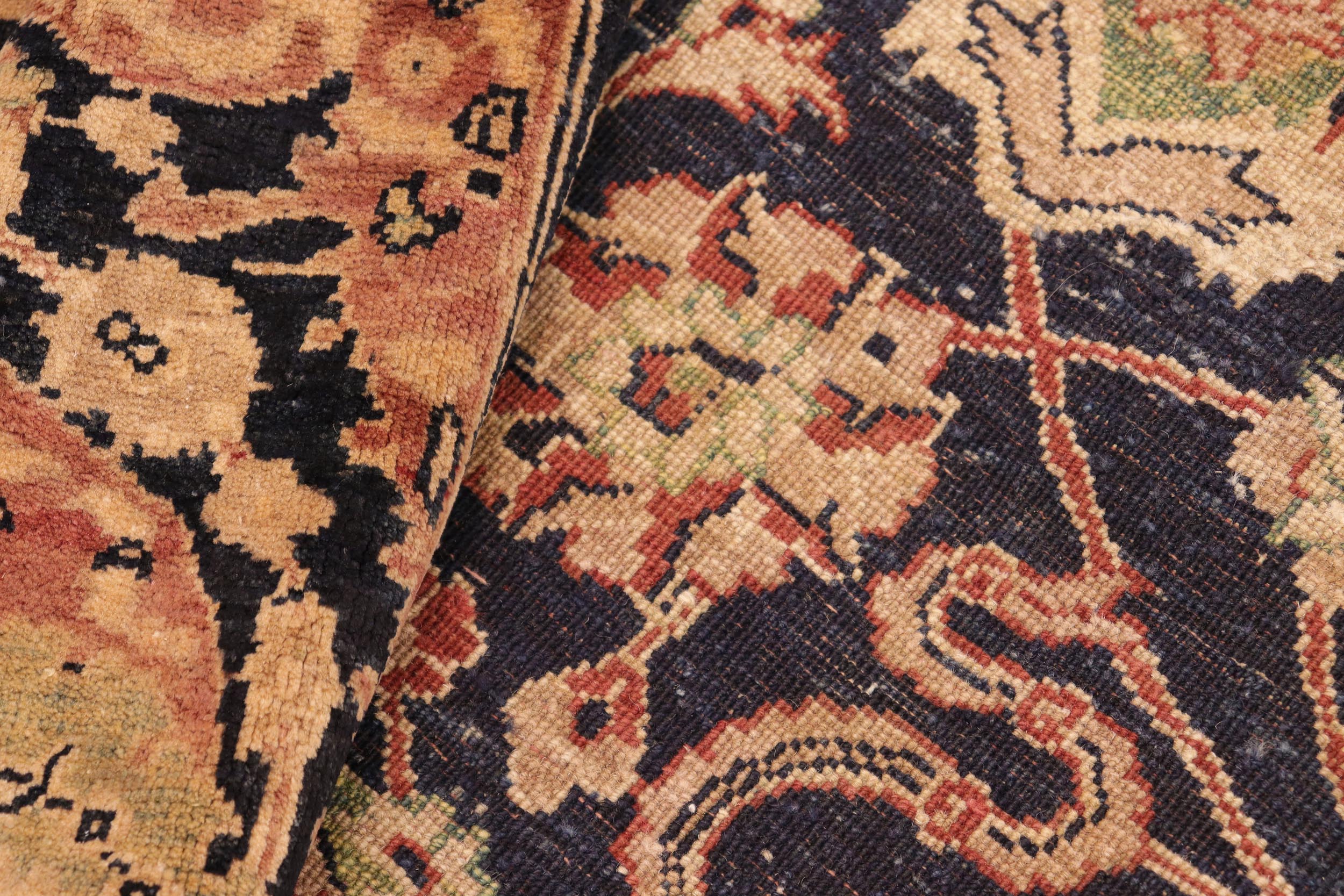 handmade Traditional Kafkaz Blue Rust Hand Knotted RECTANGLE 100% WOOL area rug 8x11