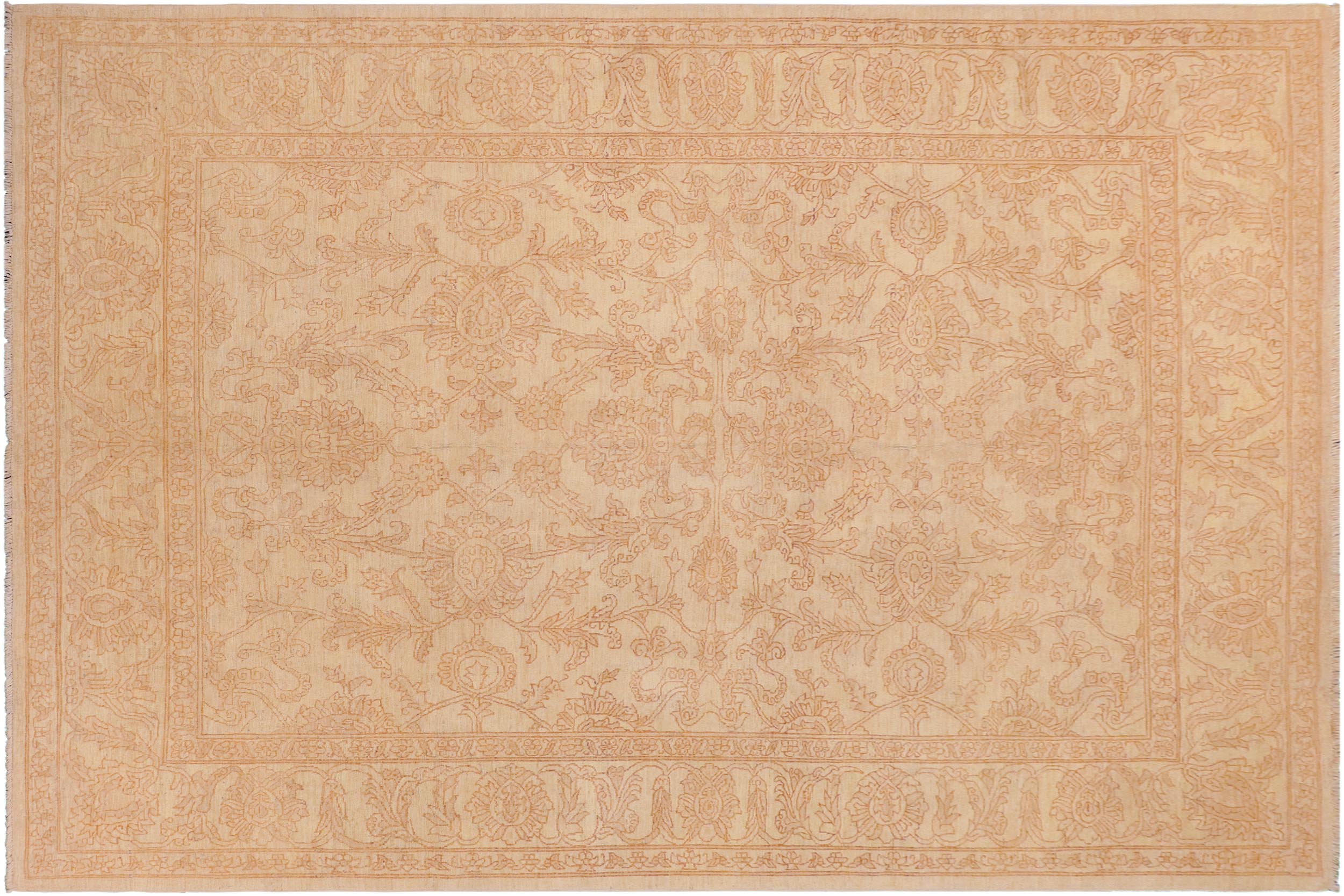 handmade Traditional Kafkaz Beige Rust Hand Knotted RECTANGLE 100% WOOL area rug 8x11