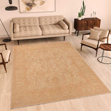 handmade Traditional Kafkaz Beige Rust Hand Knotted RECTANGLE 100% WOOL area rug 8 x 11