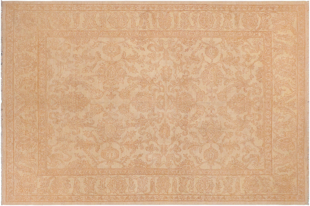 handmade Traditional Kafkaz Beige Rust Hand Knotted RECTANGLE 100% WOOL area rug 8x11