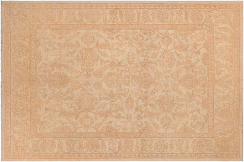 handmade Traditional Kafkaz Beige Rust Hand Knotted RECTANGLE 100% WOOL area rug 8x11