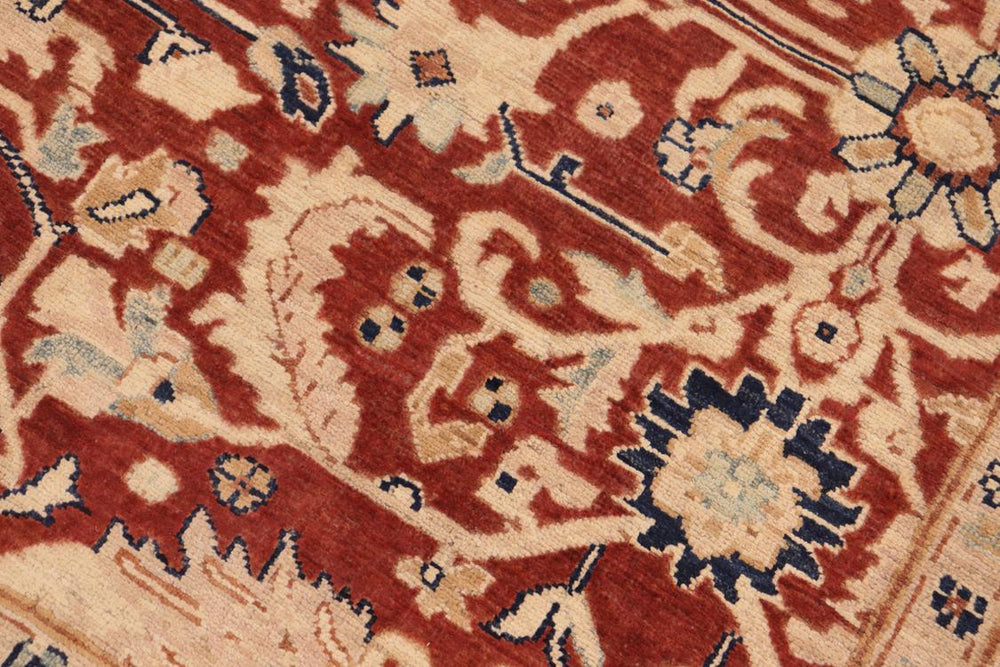 handmade Traditional Kafkaz Rust Beige Hand Knotted RECTANGLE 100% WOOL area rug 8 x 9