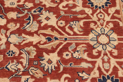 handmade Traditional Kafkaz Rust Beige Hand Knotted RECTANGLE 100% WOOL area rug 8x9
