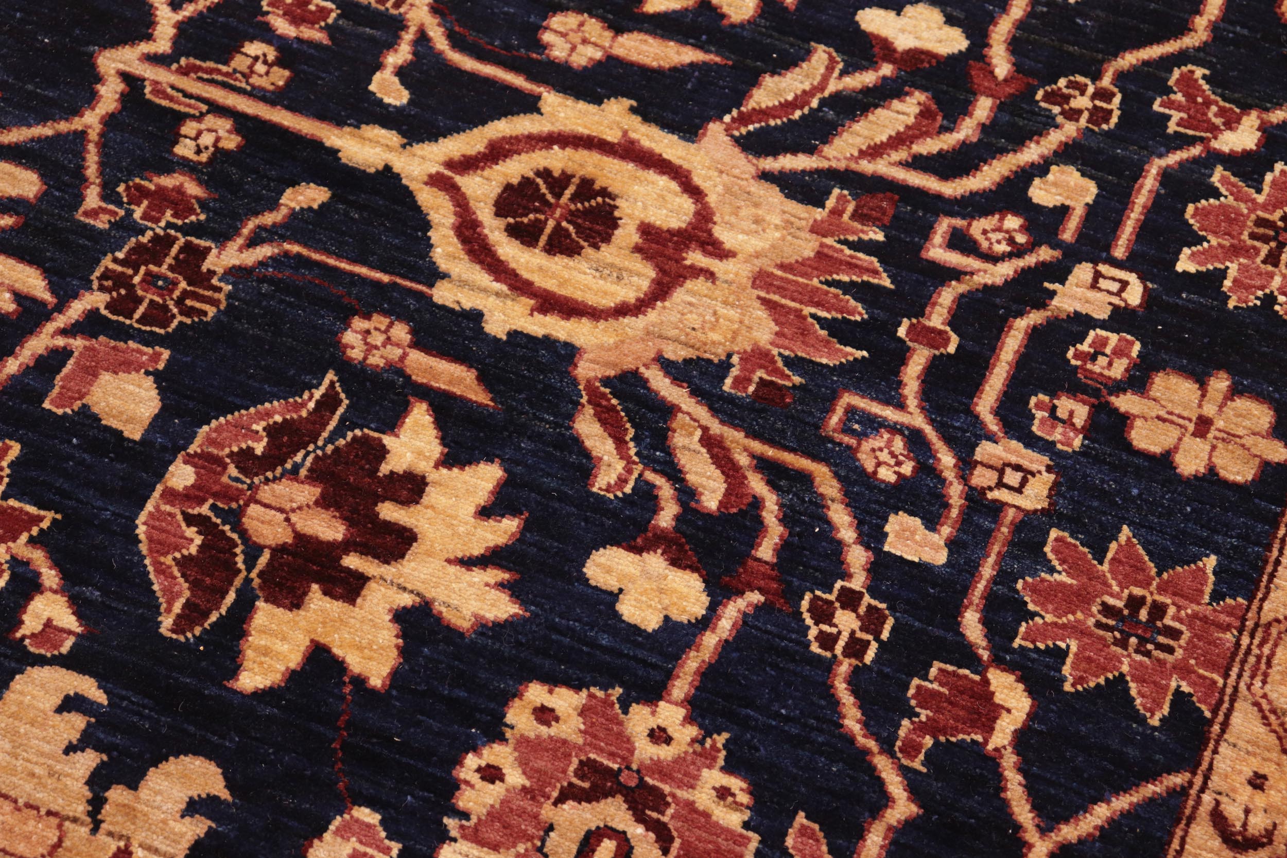 handmade Traditional Kafkaz Blue Red Hand Knotted RECTANGLE 100% WOOL area rug 8x10