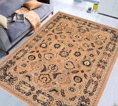 handmade Traditional Kafkaz Rose Blue Hand Knotted RECTANGLE 100% WOOL area rug 8X10