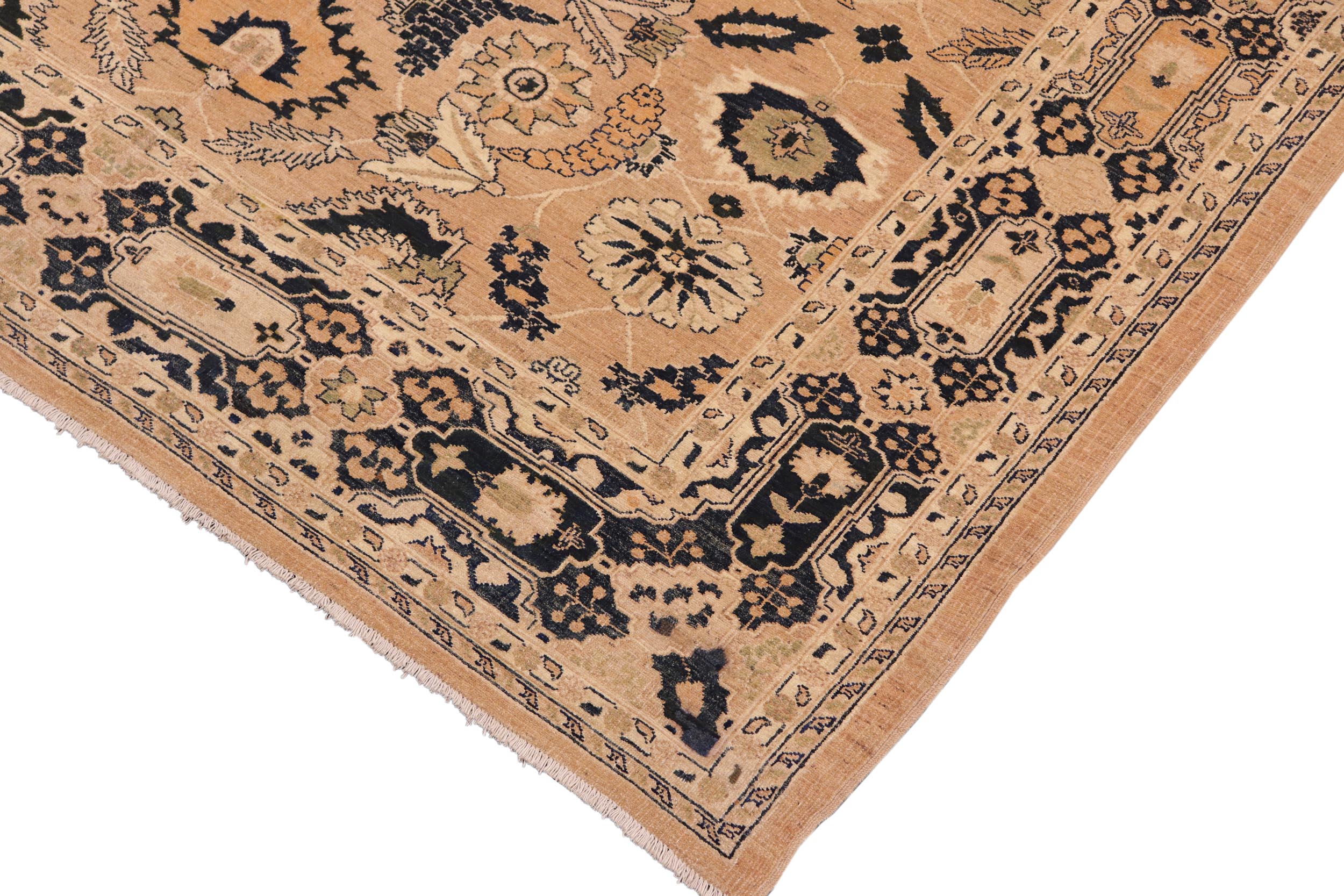 handmade Traditional Kafkaz Rose Blue Hand Knotted RECTANGLE 100% WOOL area rug 8x10