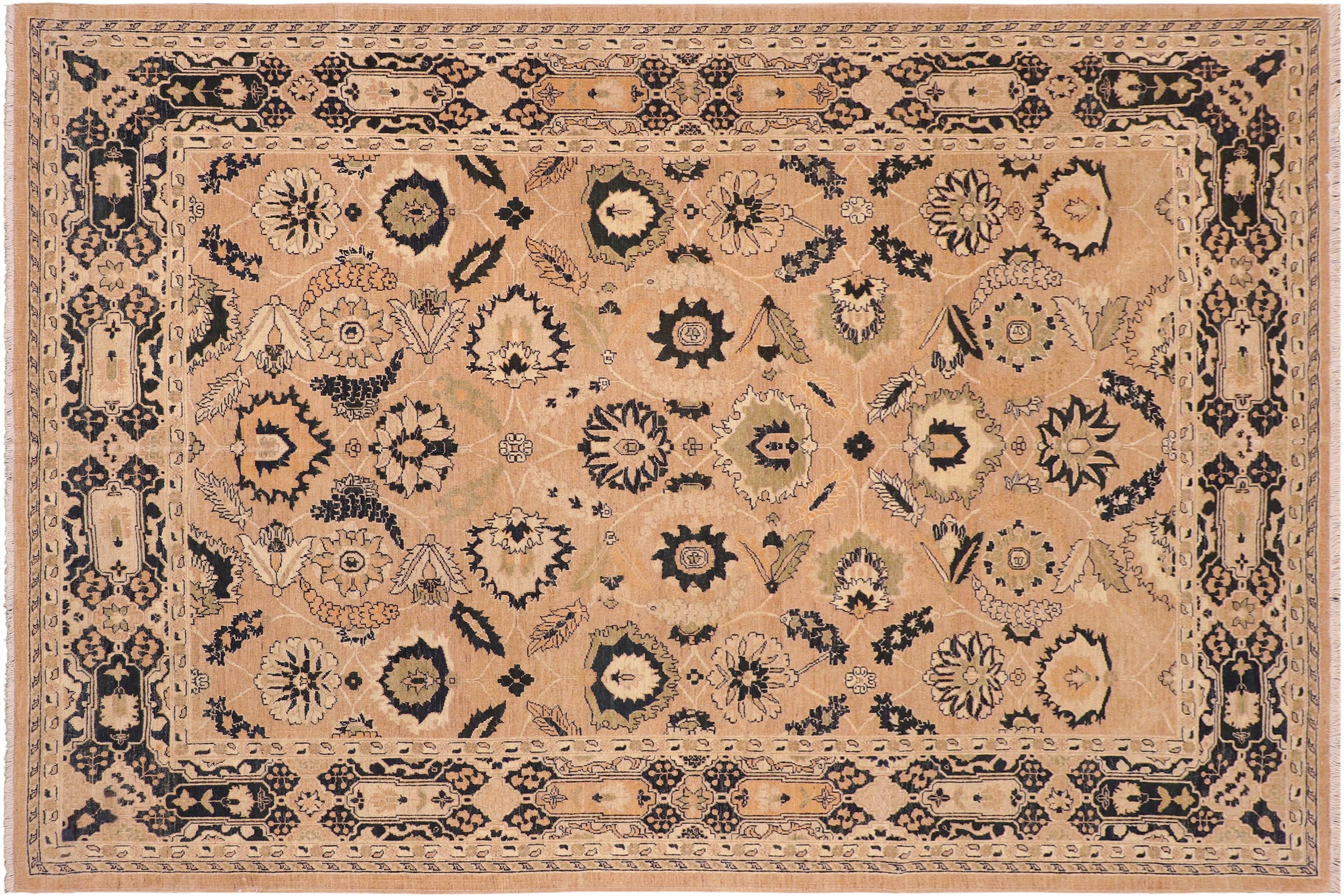 handmade Traditional Kafkaz Rose Blue Hand Knotted RECTANGLE 100% WOOL area rug 8x10