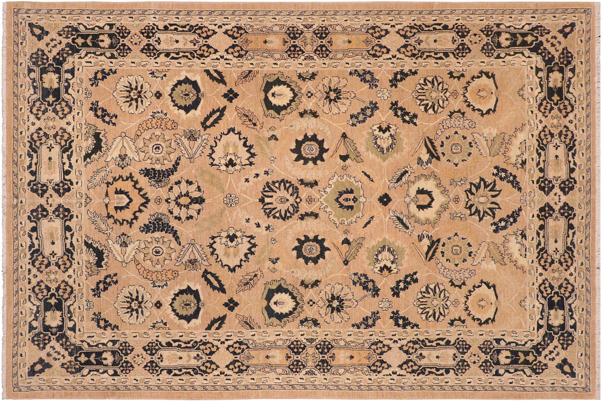 handmade Traditional Kafkaz Rose Blue Hand Knotted RECTANGLE 100% WOOL area rug 8x10