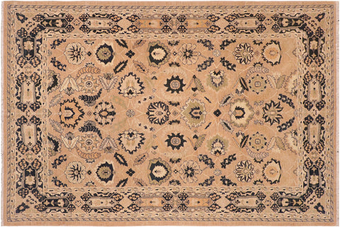 handmade Traditional Kafkaz Rose Blue Hand Knotted RECTANGLE 100% WOOL area rug 8x10