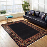 handmade Modern Kafkaz Navy Beige Hand Knotted RECTANGLE 100% WOOL area rug 8 x 10