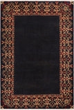handmade Modern Kafkaz Navy Beige Hand Knotted RECTANGLE 100% WOOL area rug 8 x 10