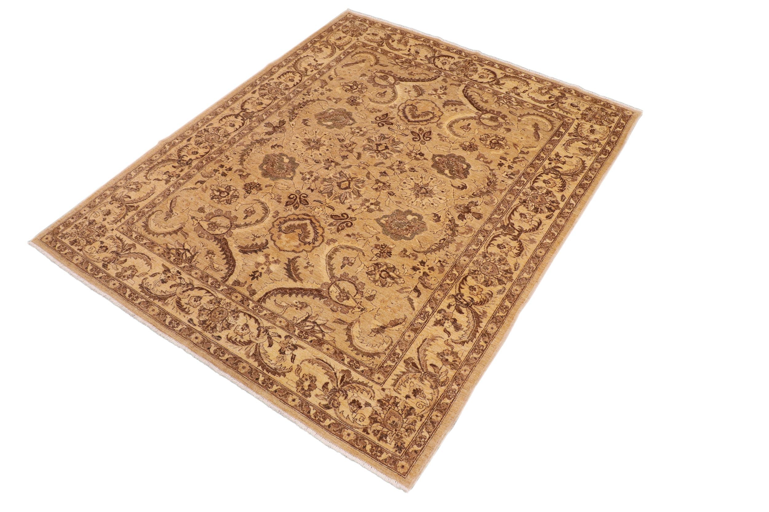 handmade Traditional Kafkaz Gray Tan Hand Knotted RECTANGLE 100% WOOL area rug 8x10