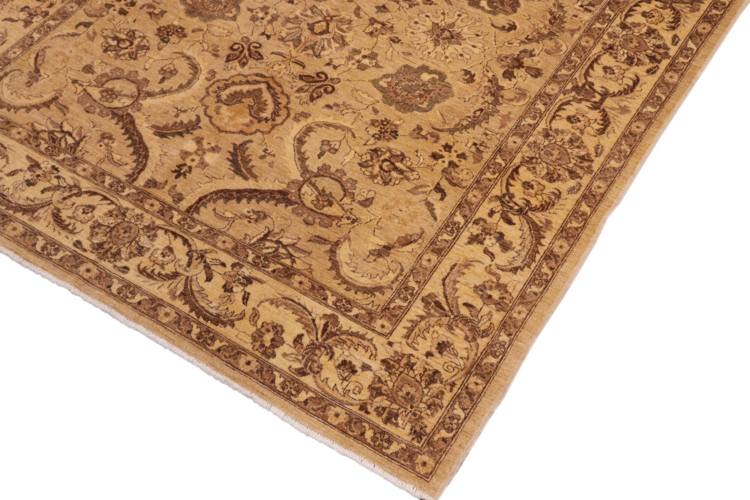 handmade Traditional Kafkaz Gray Tan Hand Knotted RECTANGLE 100% WOOL area rug 8x10