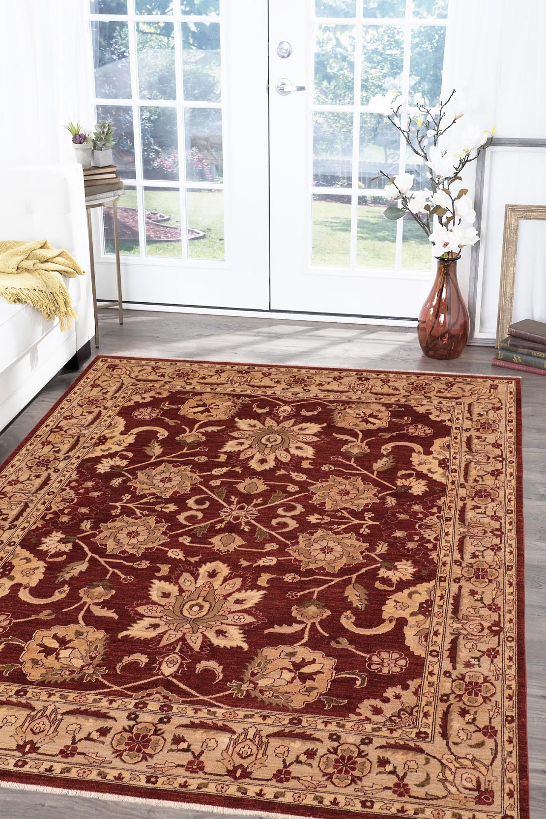 handmade Traditional Kafkaz Red Tan Hand Knotted RECTANGLE 100% WOOL area rug 8x10