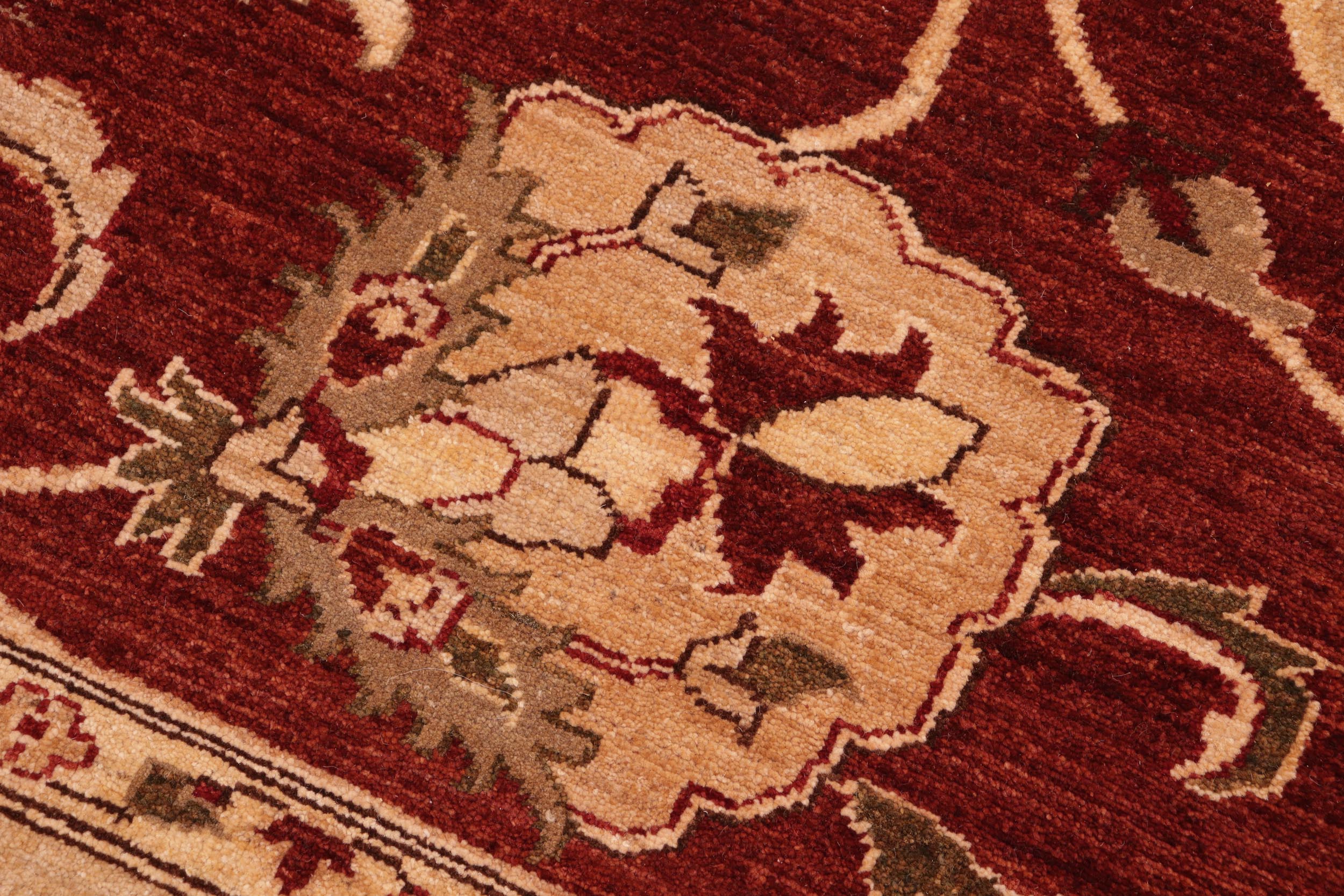 handmade Traditional Kafkaz Red Tan Hand Knotted RECTANGLE 100% WOOL area rug 8x10