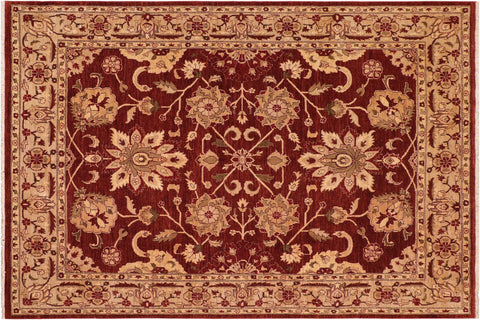 handmade Traditional Kafkaz Red Tan Hand Knotted RECTANGLE 100% WOOL area rug 8x10