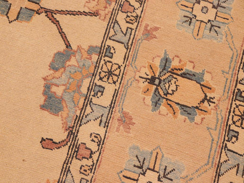 handmade Transitional Antique Beige Blue Hand Knotted RECTANGLE 100% WOOL area rug 8x10