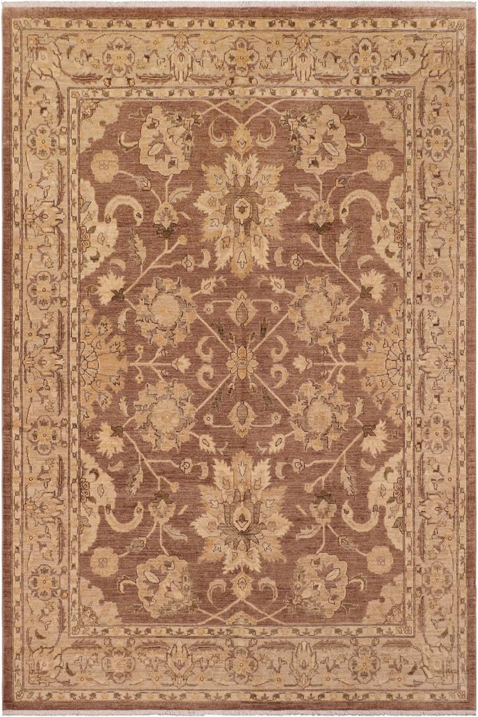 handmade Traditional Kafkaz Brown Tan Hand Knotted RECTANGLE 100% WOOL area rug 8X10