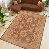 handmade Traditional Kafkaz Brown Tan Hand Knotted RECTANGLE 100% WOOL area rug 8 x 10