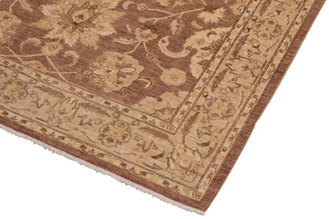 handmade Traditional Kafkaz Brown Tan Hand Knotted RECTANGLE 100% WOOL area rug 8x10