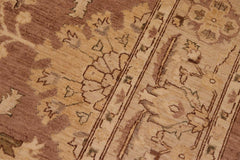 handmade Traditional Kafkaz Brown Tan Hand Knotted RECTANGLE 100% WOOL area rug 8X10