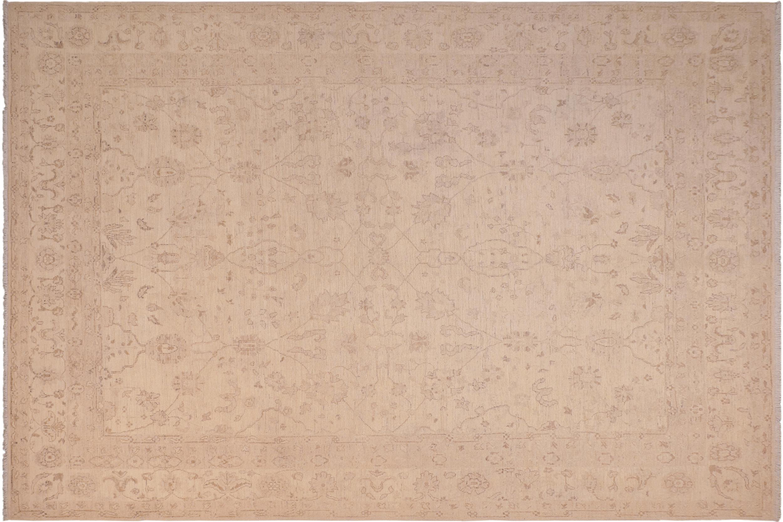 handmade Traditional Kafkaz Beige Lt. Brown Hand Knotted RECTANGLE 100% WOOL area rug 8x10