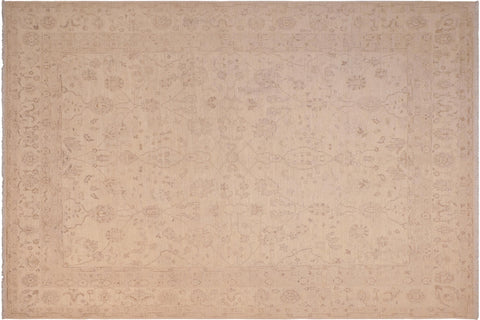 handmade Traditional Kafkaz Beige Lt. Brown Hand Knotted RECTANGLE 100% WOOL area rug 8x10