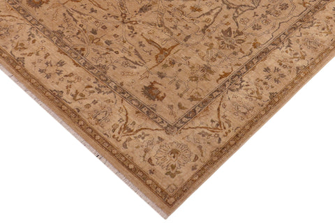 handmade Traditional Kafkaz Taupe Tan Hand Knotted RECTANGLE 100% WOOL area rug 8x10