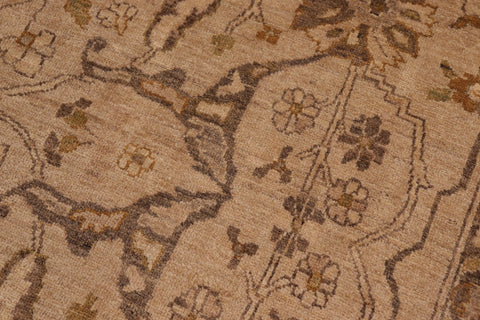 handmade Traditional Kafkaz Taupe Tan Hand Knotted RECTANGLE 100% WOOL area rug 8x10