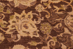 handmade Traditional Kafkaz Brown Tan Hand Knotted RECTANGLE 100% WOOL area rug 8X10