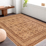 handmade Transitional Kafkaz Tan Tan Hand Knotted RECTANGLE 100% WOOL area rug 8 x 10