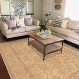 handmade Traditional Kafkaz Tan Brown Hand Knotted RECTANGLE 100% WOOL area rug 8 x 10