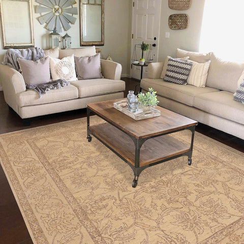 handmade Traditional Kafkaz Tan Brown Hand Knotted RECTANGLE 100% WOOL area rug 8x10