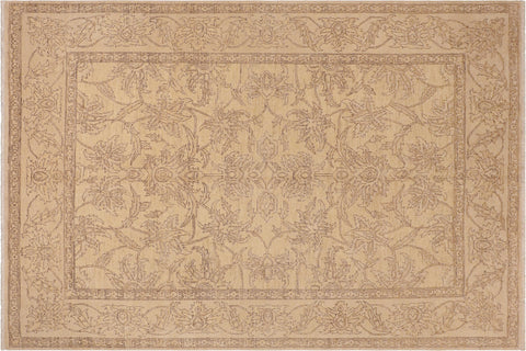 handmade Traditional Kafkaz Tan Brown Hand Knotted RECTANGLE 100% WOOL area rug 8x10