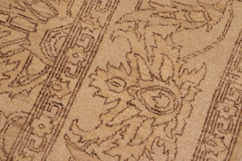 handmade Traditional Kafkaz Tan Brown Hand Knotted RECTANGLE 100% WOOL area rug 8x10