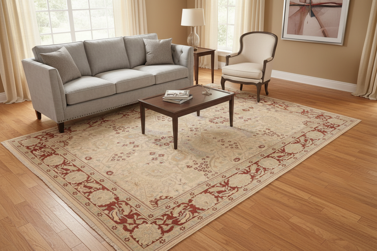 handmade Traditional Kafkaz Beige Brown Hand Knotted RECTANGLE 100% WOOL area rug 8x10