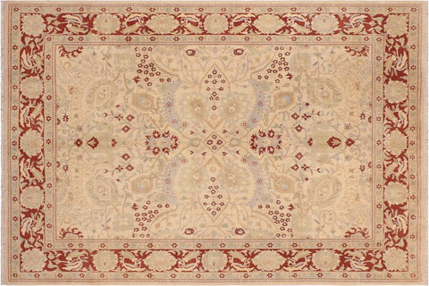 handmade Traditional Kafkaz Beige Brown Hand Knotted RECTANGLE 100% WOOL area rug 8x10