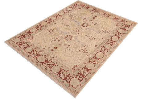 handmade Traditional Kafkaz Beige Brown Hand Knotted RECTANGLE 100% WOOL area rug 8x10