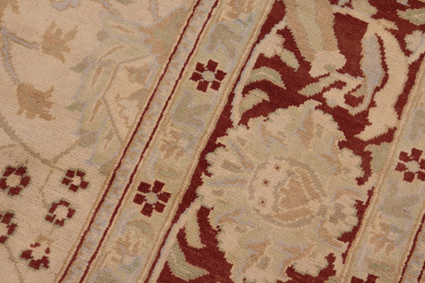 handmade Traditional Kafkaz Beige Brown Hand Knotted RECTANGLE 100% WOOL area rug 8x10