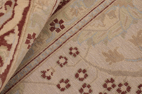 handmade Traditional Kafkaz Beige Brown Hand Knotted RECTANGLE 100% WOOL area rug 8x10