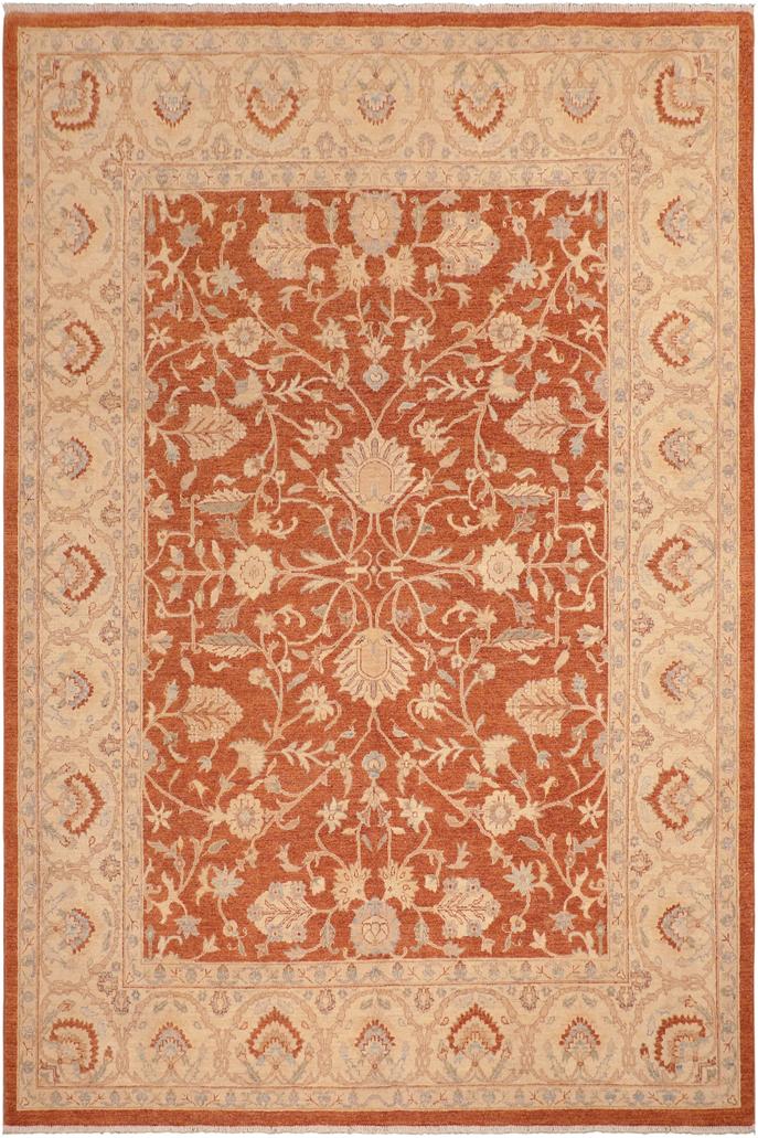 handmade Traditional Kafkaz Rust Beige Hand Knotted RECTANGLE 100% WOOL area rug 8X10