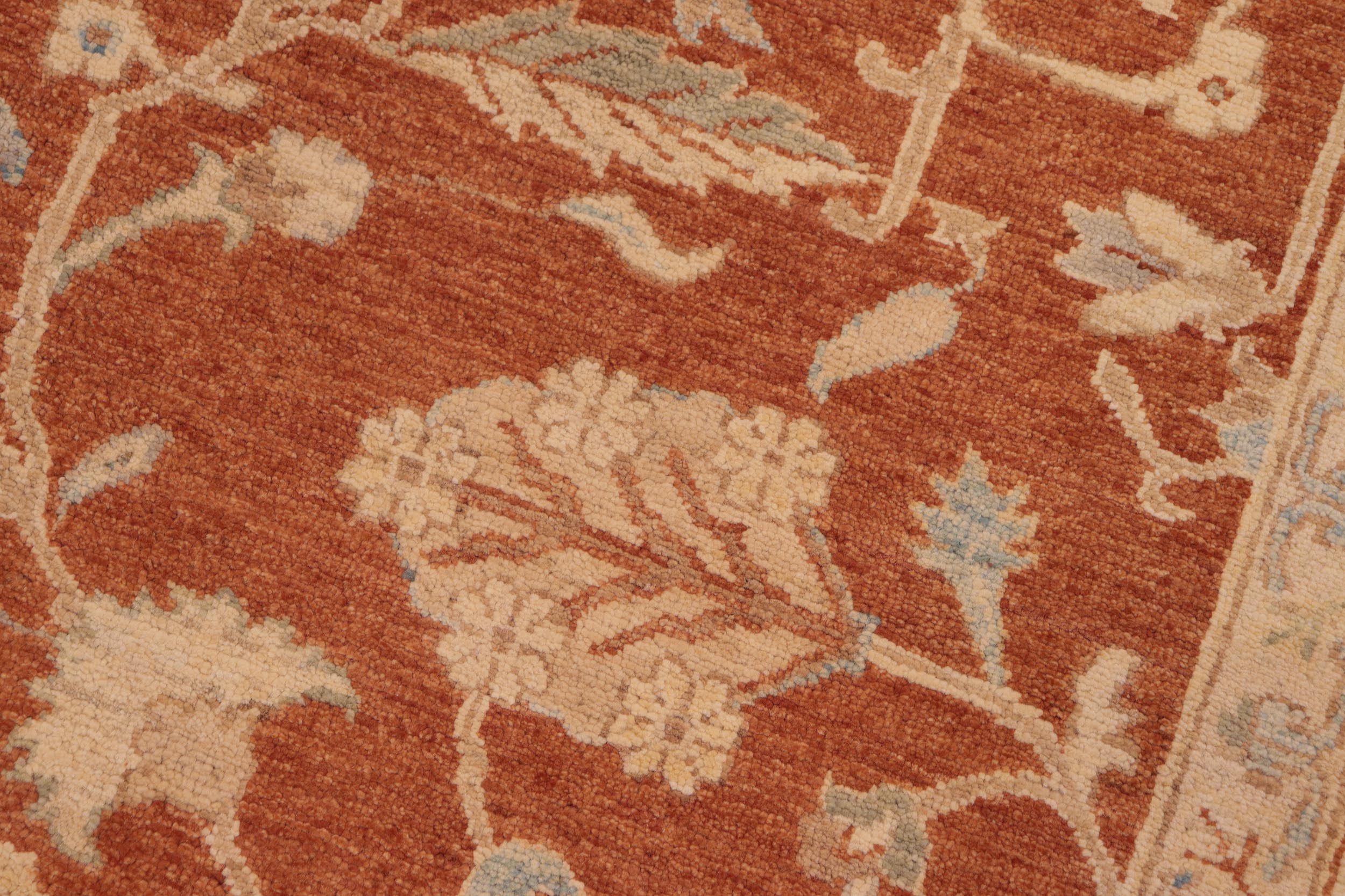 handmade Traditional Kafkaz Rust Beige Hand Knotted RECTANGLE 100% WOOL area rug 8x10