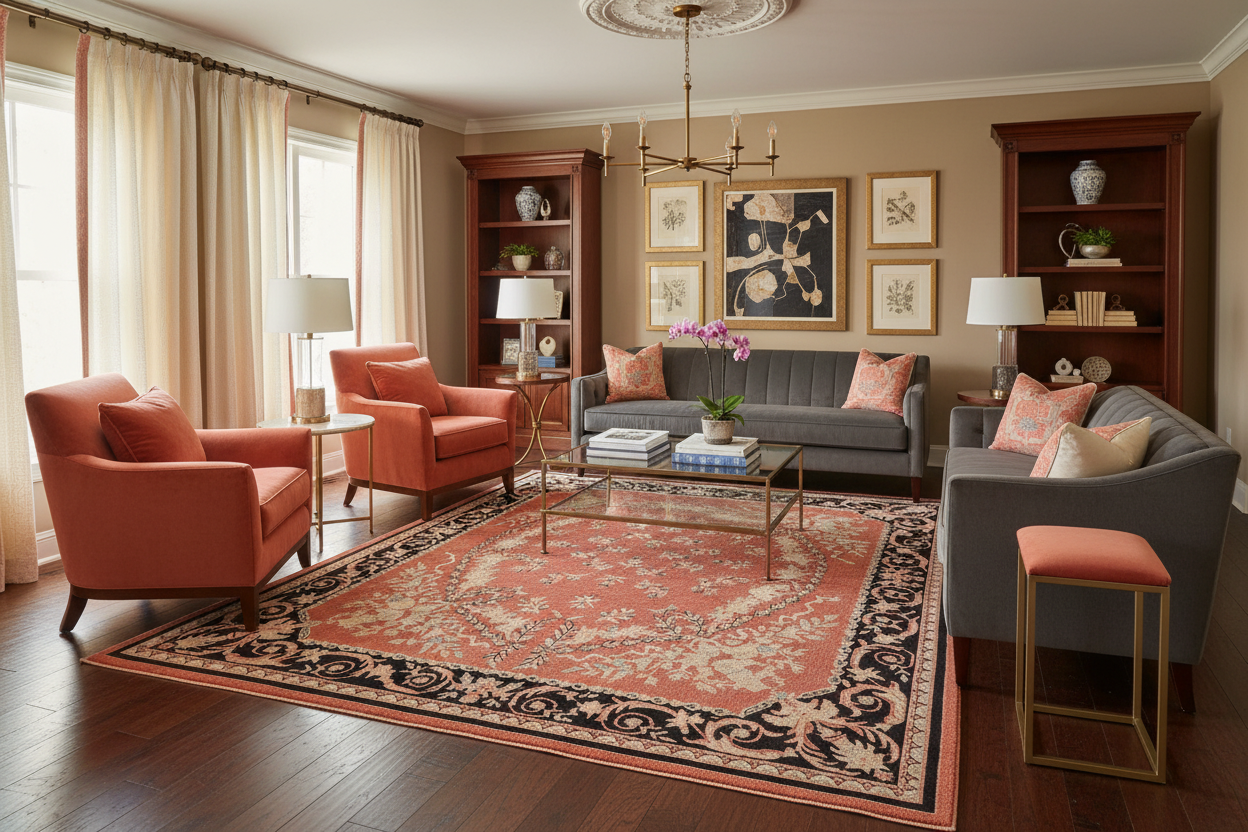 handmade Traditional Kafkaz Rust Black Hand Knotted RECTANGLE 100% WOOL area rug 10x13
