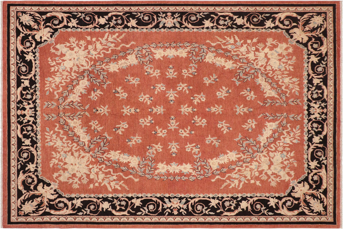 handmade Traditional Kafkaz Rust Black Hand Knotted RECTANGLE 100% WOOL area rug 10x13
