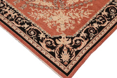 handmade Traditional Kafkaz Rust Black Hand Knotted RECTANGLE 100% WOOL area rug 10X13