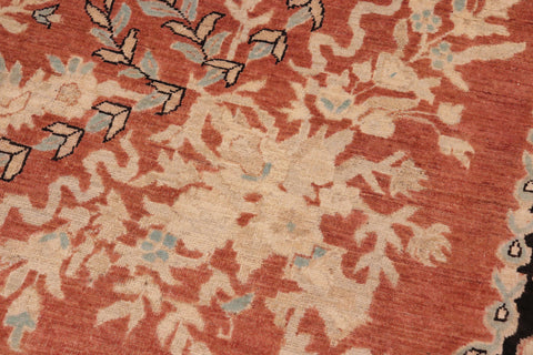 handmade Traditional Kafkaz Rust Black Hand Knotted RECTANGLE 100% WOOL area rug 10x13