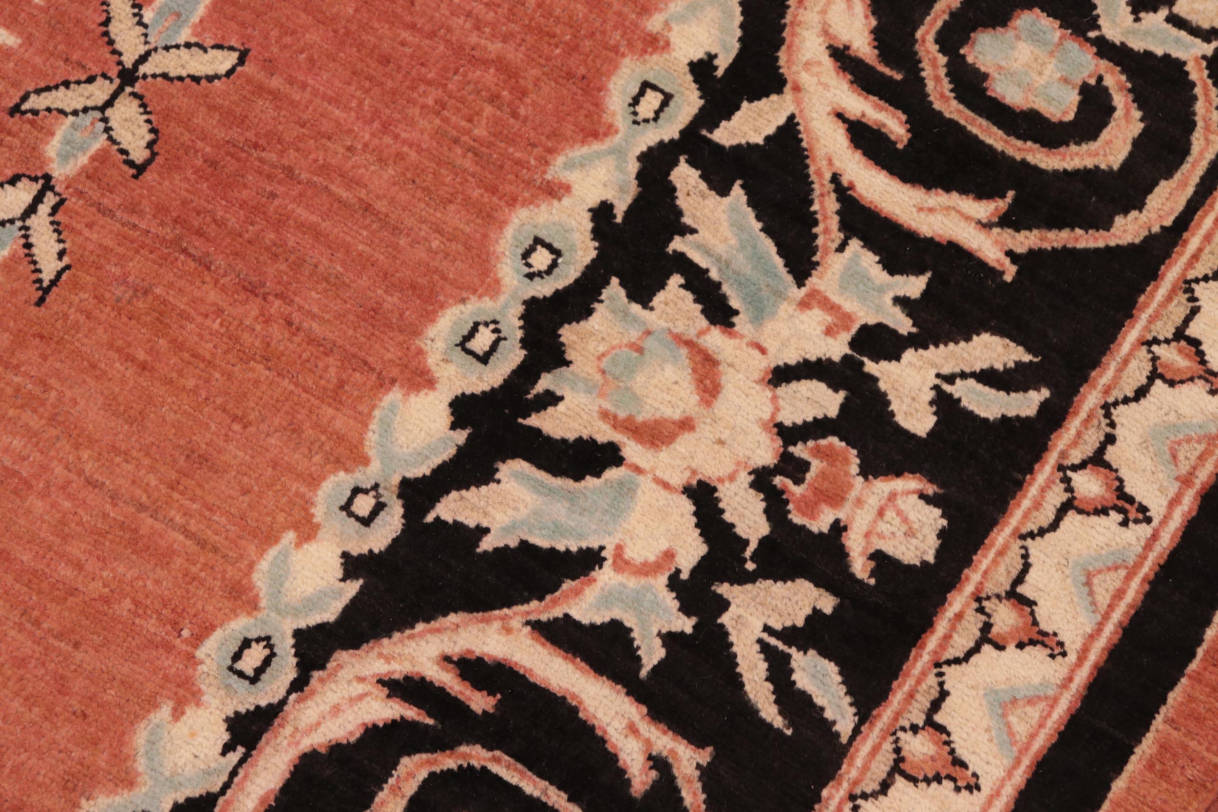 handmade Traditional Kafkaz Rust Black Hand Knotted RECTANGLE 100% WOOL area rug 10x13