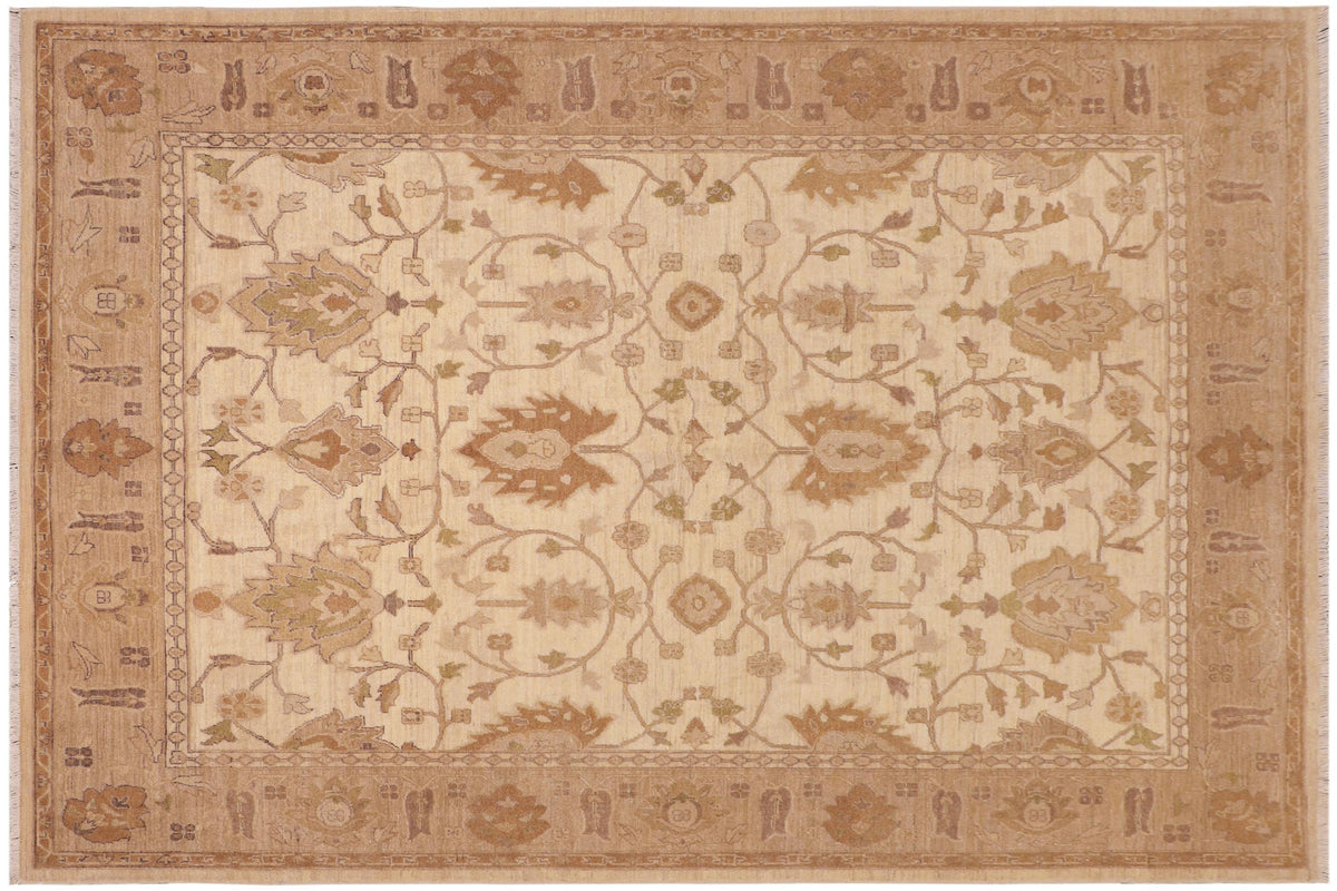 handmade Traditional Kafkaz Beige Tan Hand Knotted RECTANGLE 100% WOOL area rug 8x10